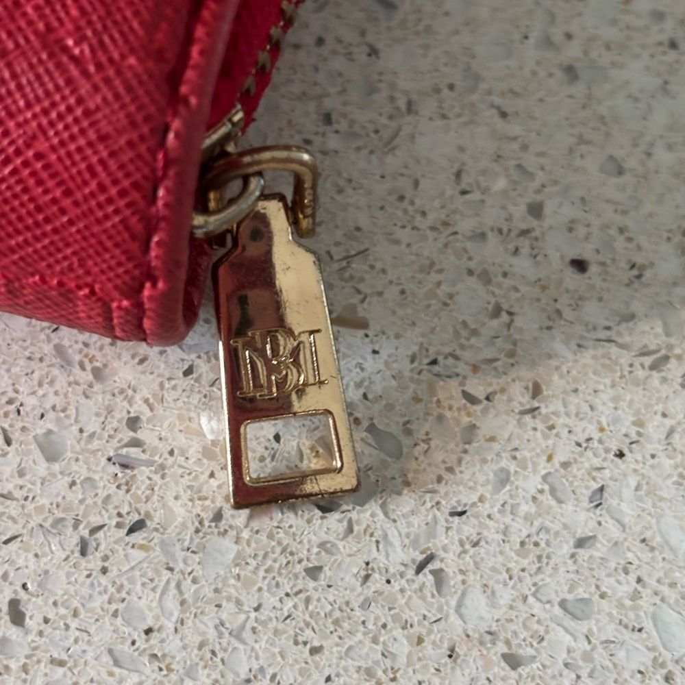 Red Designer Wallet by Badgley Mishka - Picture 3 of 4